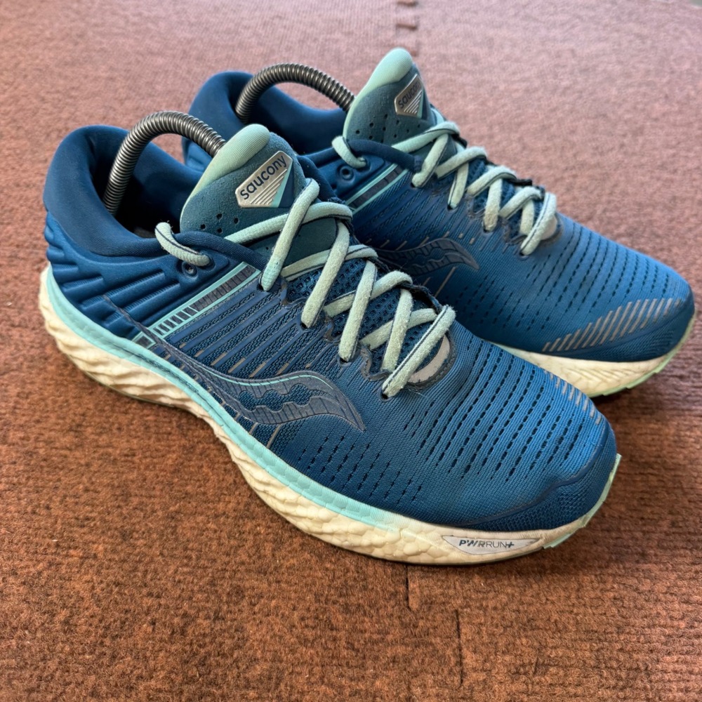 Saucony Triumph 17 Womens Running Shoes Blue Aqua PWRRUN+ S10546-25 Size 10.5 B+